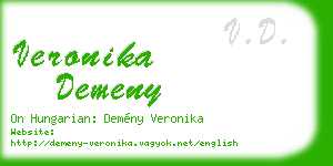 veronika demeny business card